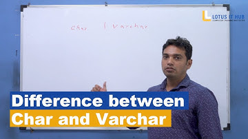 Difference between Char and Varchar | CHAR vs VARCHAR in SQL | Best SQL Classes In Pune