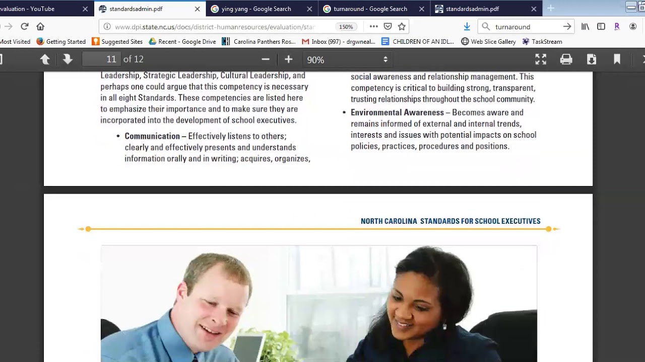 NC Standards For School Executives Competencies YouTube