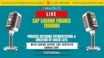 LIVE | Process Outgoing Payment(FIORI) & Creation of Check Lots | SAP S4HANA Finance Training
