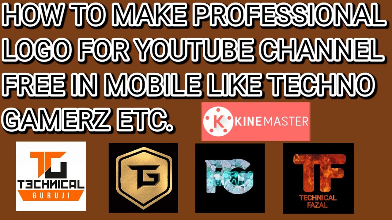 How To Make Professional Logo For Your Youtube Channel || youtube k ...