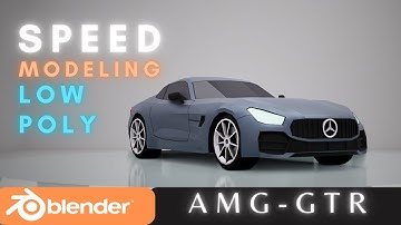 LOW POLY 3D car in Blender ❗️MERCEDES AMG GT-R