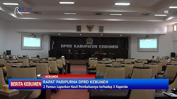 Rapat Paripurna DPRD Kebumen - 2 Pansus Laporkan Hasil Pembahasnya terhadap 3 Raperda