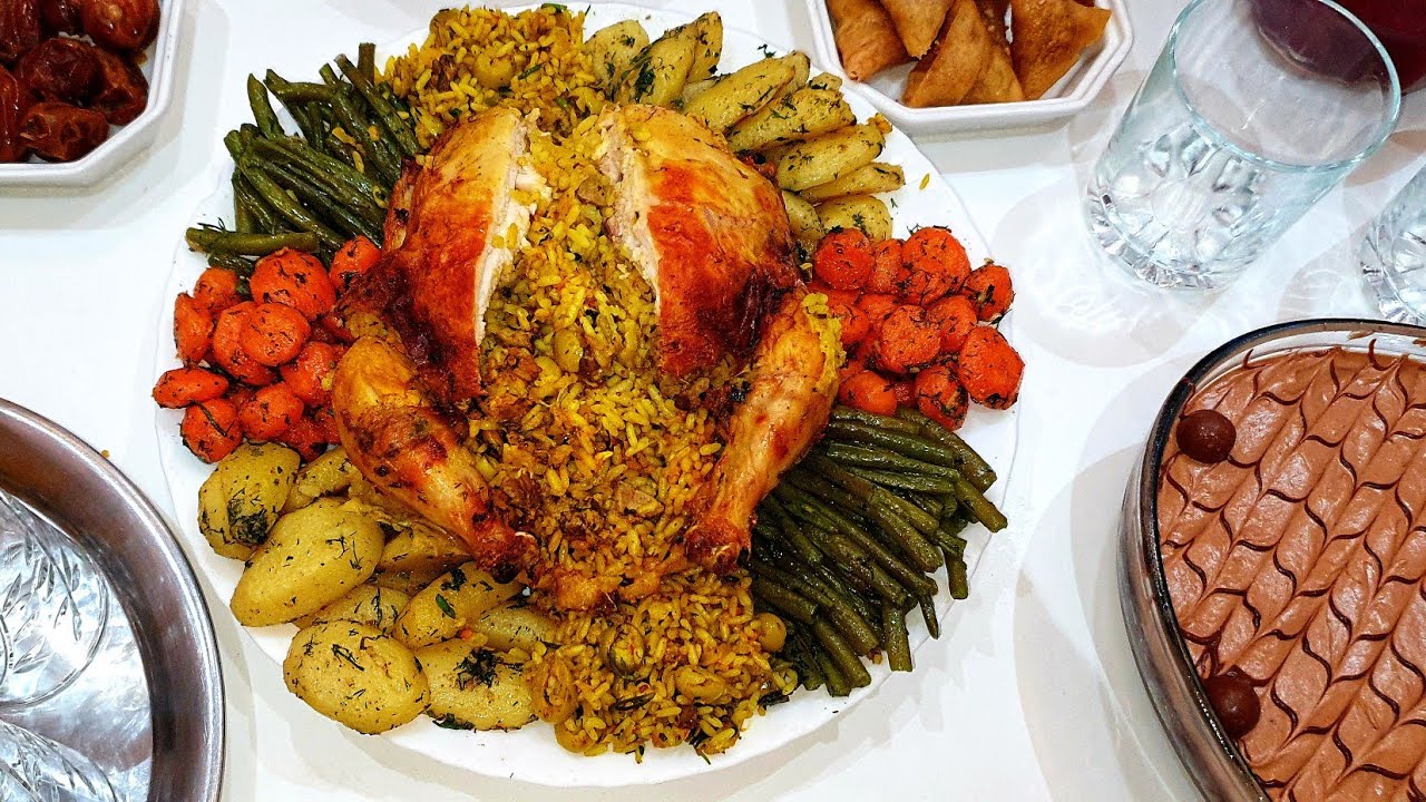 عرفتك عيتي من العجينة🤪الدجاج معمر بالروز في الفرن لكندير الفطور رمضان الذ منو مكينش +عصير صحية لذيذة