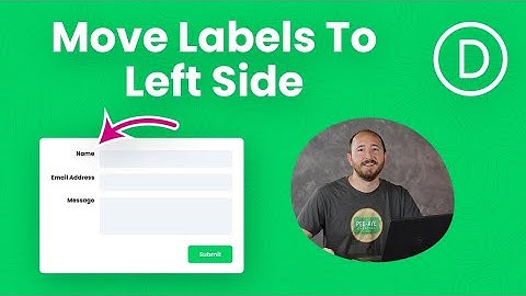 How To Move The Contact Form Field Labels To The Left Side