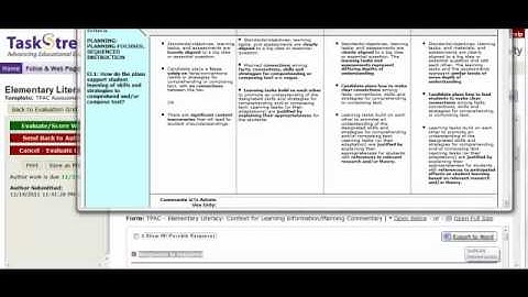 Accessing TPA Evaluations in TaskStream