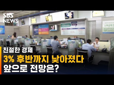   3 후반까지 낮아진 주담대 금리 앞으로 전망은 SBS 친절한경제