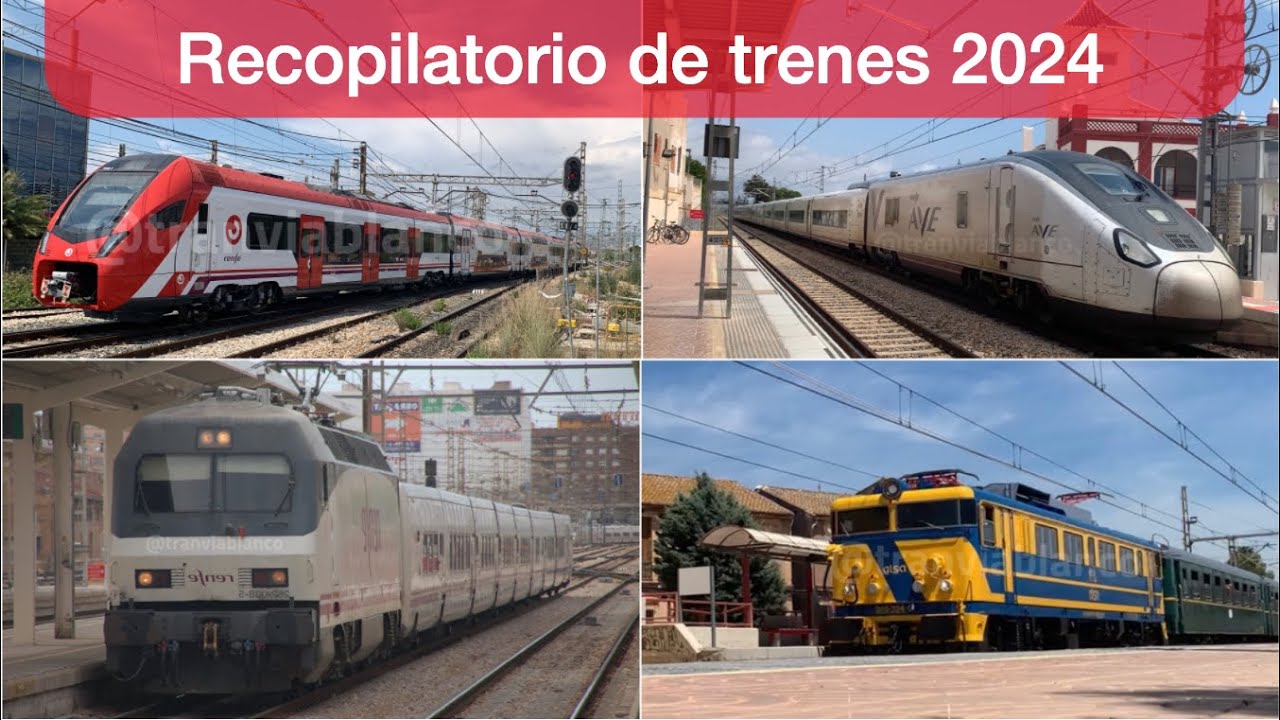 Recopilatorio de Trenes por España Fin de Año 2024 (4K)