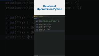 Perform all relational operators on given numbers in Python