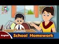 School Homework | English Moral Stories | English Animated Stories | PunToon Kids English