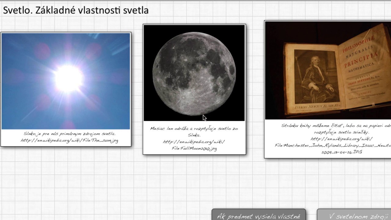 F3M6-03a Svetlo - Základné vlastnosti svetla