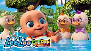 Cinque Paperelle + Due Pulcini Pio Pio 🦆🐥Canzoni per Bambini LooLoo Italiano