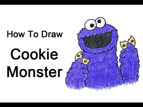 How to Draw Cookie Monster - YouTube