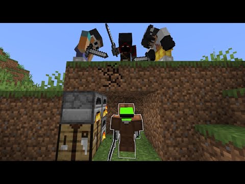 Minecraft Survivalist VS 3 Hitmen