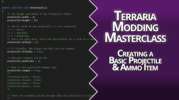 BASIC PROJECTILE & RECIPES - LESSON 05 - TERRARIA MODDING MASTER CLASS