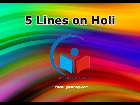 5 Lines on Holi Festival in English | Essay on Holi for Kids | 5 Easy Lines On Holi | MYGUIDEPEDIA