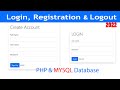 How to make login  registration form in php and mysql create signin  signup page