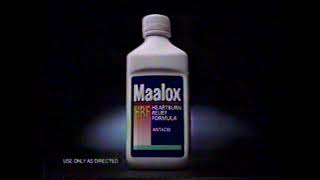 1992 Maalox Heartburn Relief Formula No ordinary antacid works like this one TV Commercials