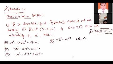 Hyperbola lecture series -23, IIT JEE main, Advanced, NDA, 11th, 12th, Om Prakash Kumar( O.P. Sir)!