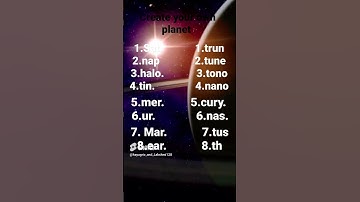 create your own planet