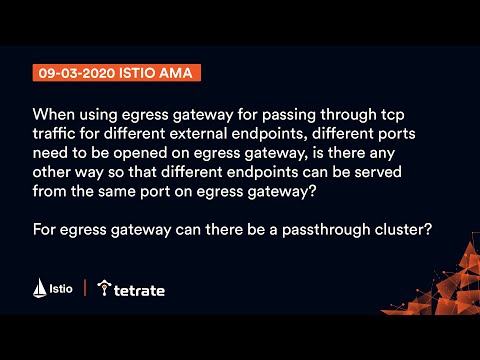 Istio: Can different endpoints be served from the same port on egress gateway for TCP traffic?