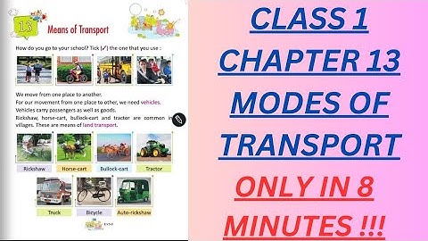 class 1 EVS chapter 13 || means of transport