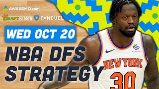 NBA DFS Strategy 10/20/21 | DraftKings & FanDuel NBA Picks screenshot 5