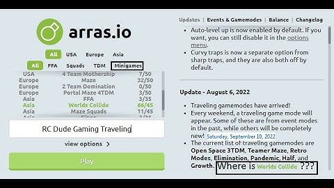 Arras io Traveling Game mode 