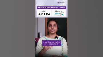 Best EMBEDDED SYSTEMS Training Institute | Harshita Hiremath placed at Lekha Wireless