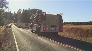 Fire contained after car sparks brush near Salem