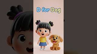 Letter D for Kids | D for Dog | ABC Learning for Toddlers #shorts #kidslearning #viral