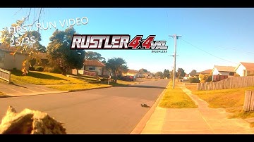 TRAXXAS rusler 4x4 vxl first run video 2s and 3s