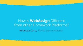 WebAssign vs. Other Homework Platforms