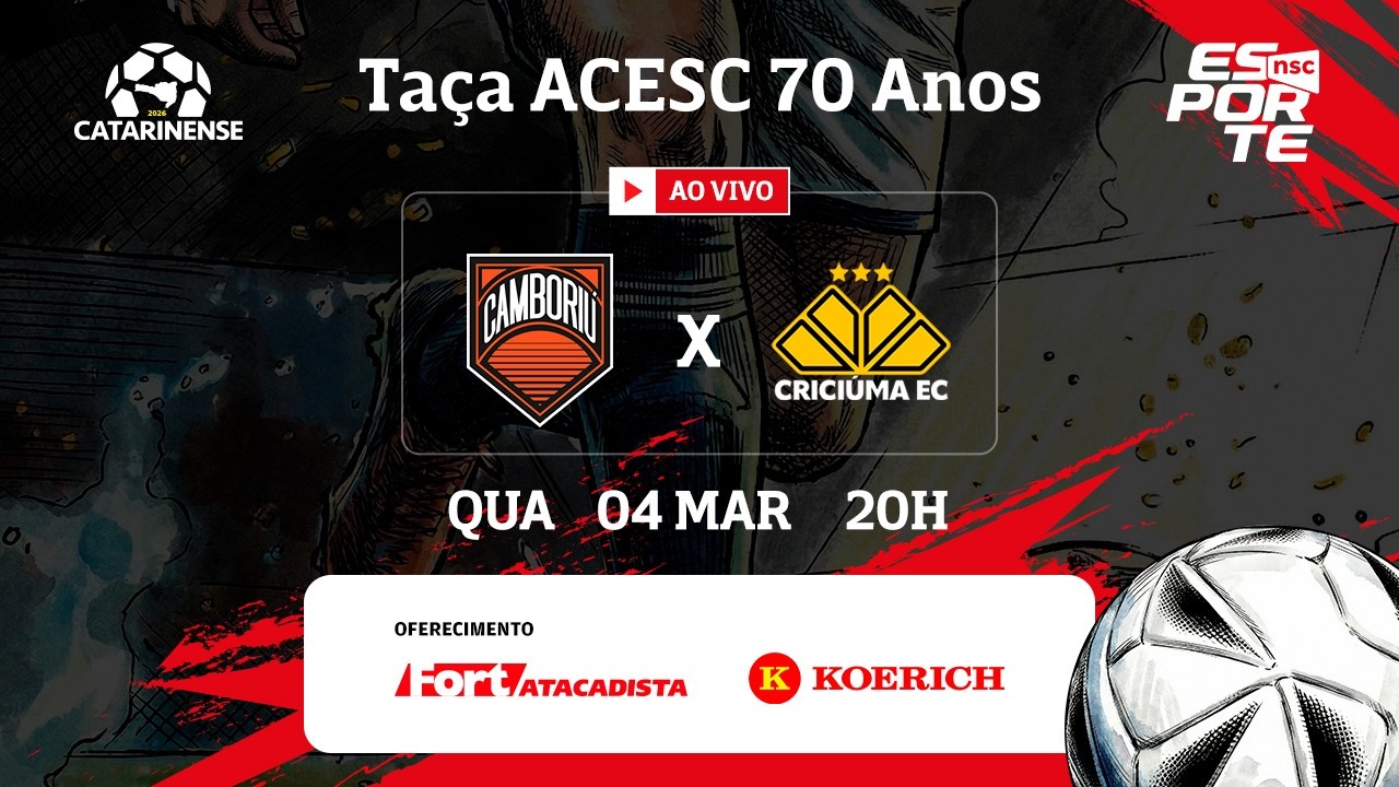 [AO VIVO E COM IMAGENS] CAMBORIÚ X CRICIÚMA | FINAL TAÇA ACESC 70 ANOS JOGO DE IDA