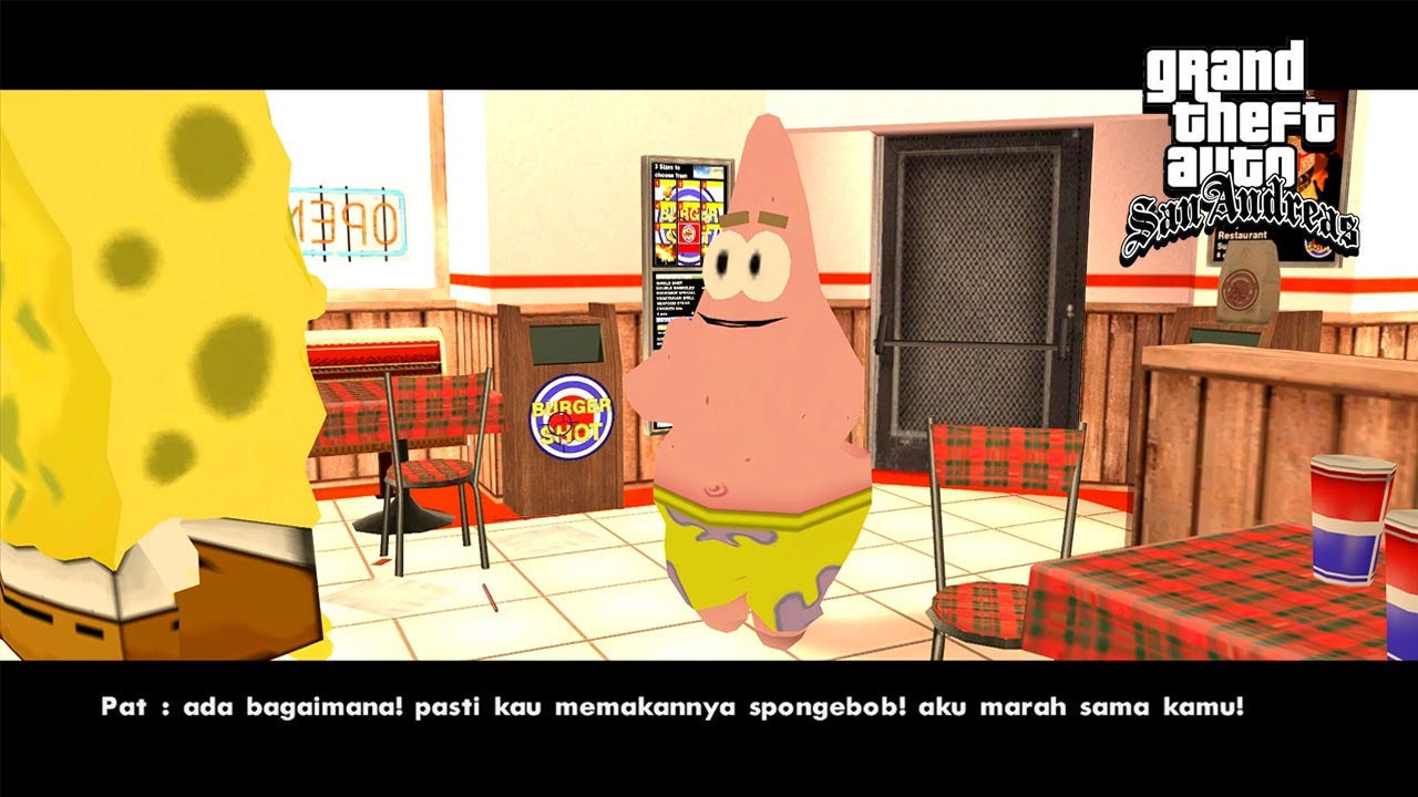 Patrick Marah Besar Kepada Spongebob Gta Lucu Spongebob Youtube