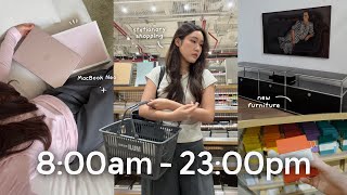 Day in my life as a 29Y👧🏻 เฟอนิเจอร์แต่งบ้านใหม่(อีกแล้ว) ทำงานตุนเครื่องเขียน, ลองใช้ MacBook Neo