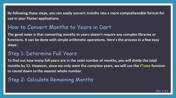 Convert Months to Years in Dart