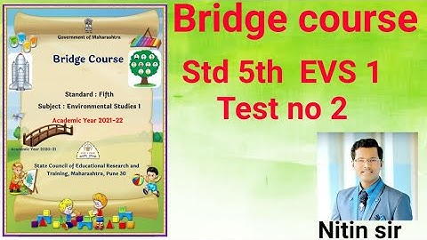 Bridge course || Std 5 || Environmental studies 1|| Test no 2 || @Pioneer Tutorials ,Nitin sir
