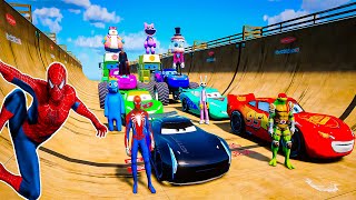 GTA V SPIDER MAN 2, FIVE NIGHTS AT FREDDY'S,BEST TECHNICAL MOVIE Participate in epic supercar