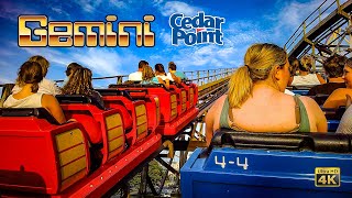 2022 Gemini Roller Coaster Blue Train On Ride 4K  POV Cedar Point