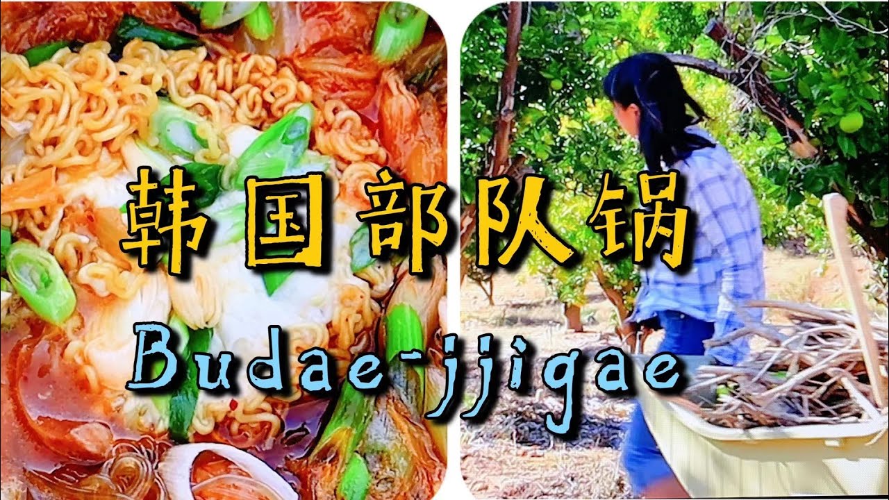 韩国部队锅部队军汤野营美食户外美食 Army Base Stew Budae Jjigae Recipe Outdoor Cooking Youtube