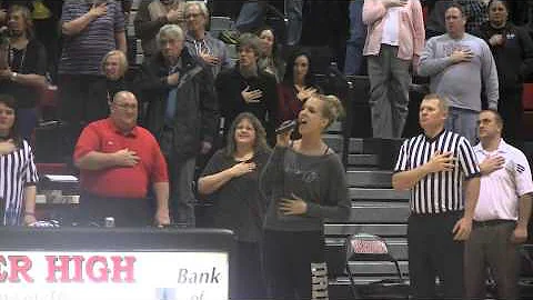 Vienna Froerer national anthem 2-13 Weber High