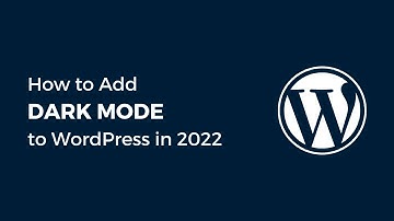 Dark Mode for WordPress Websites!!
