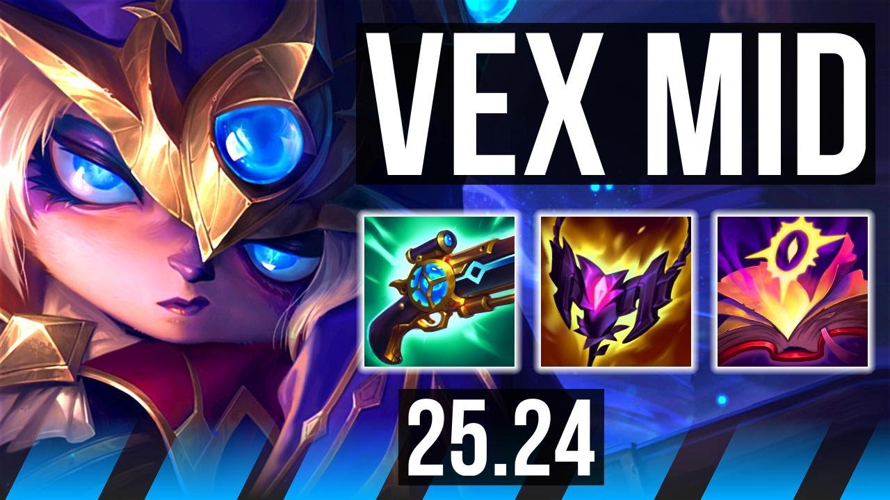 VEX vs YASUO (MID) | NA Grandmaster | 25.24