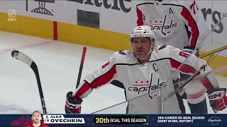 Alex Ovechkin breaks another NHL record with a goal vs Red Wings (9 apr 2024)