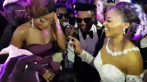 Small Doctor & Junior Boy Sings For The Couple, Oritsefemi & His Wife At Their Wedding Reception