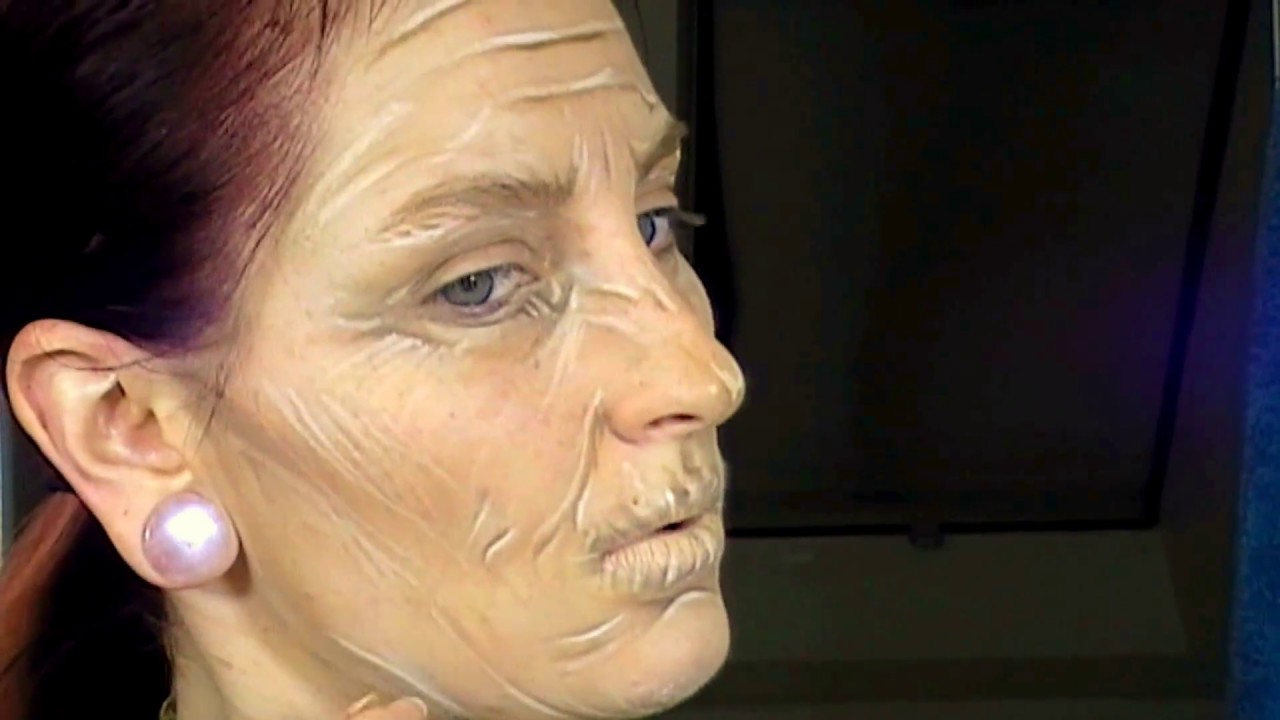 OLD AGE MAKEUP TUTORIAL TRANSFORMATION Without Prosthetics YouTube