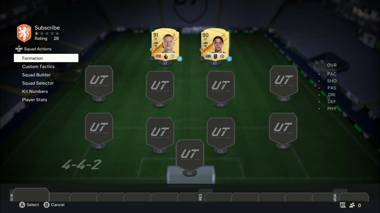 How to change squad formation in ultimate team fc 24 team formation
