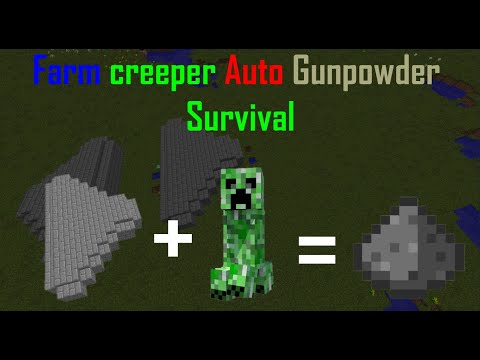 Cara membuat Farmer Creeper (gunpowder) - Minecraft Indonesia