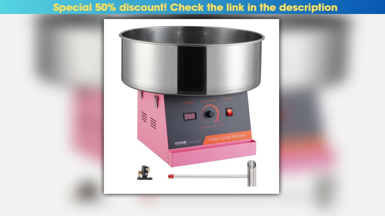 SucceBuy Electric Cotton Candy Machine Candy Floss Maker Commercial Cotton Candy Machine w