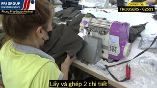 MH82511 Ráp dọc phần trên (canh miệng túi xéo + canh decoup + cụm nhãn) | PPGM